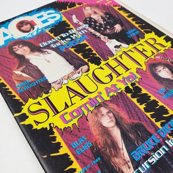 Faces Rocks Magazine Danzig Poster KISS Celtic Frost Dio Sept. 1990 Unread - Picture 11 of 11